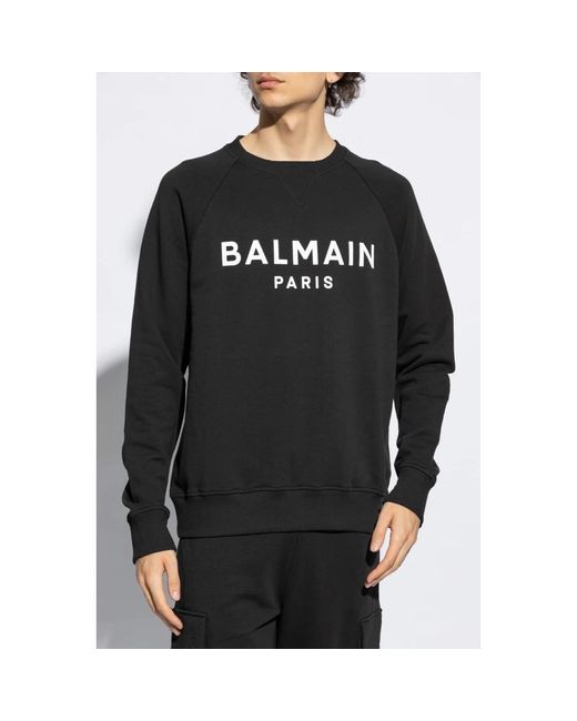 Balmain Sweatshirt mit logo in Black für Herren
