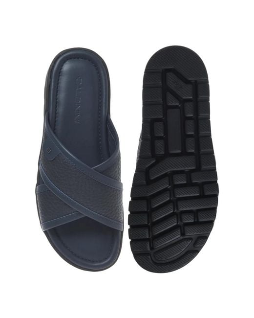 Baldinini Blue Sliders for men