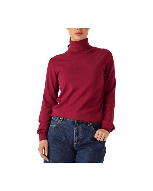 Silvian Heach Red Bordeaux Rollkragenpullover