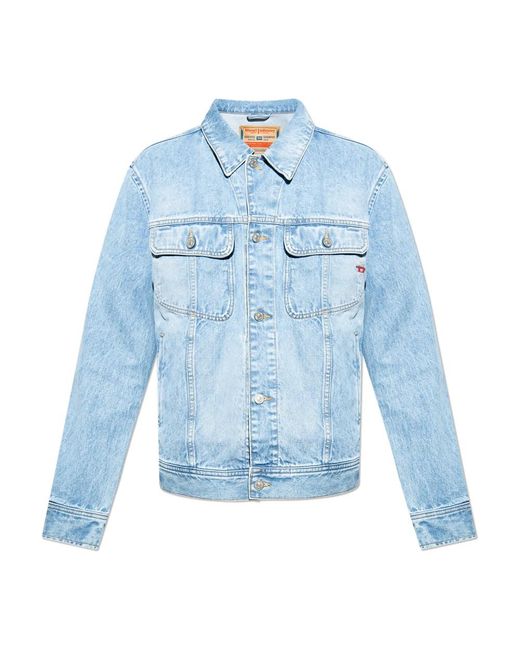 DIESEL Jassen ,Blauw ,Denim D-Barcy Denim Jas in het Blue voor heren
