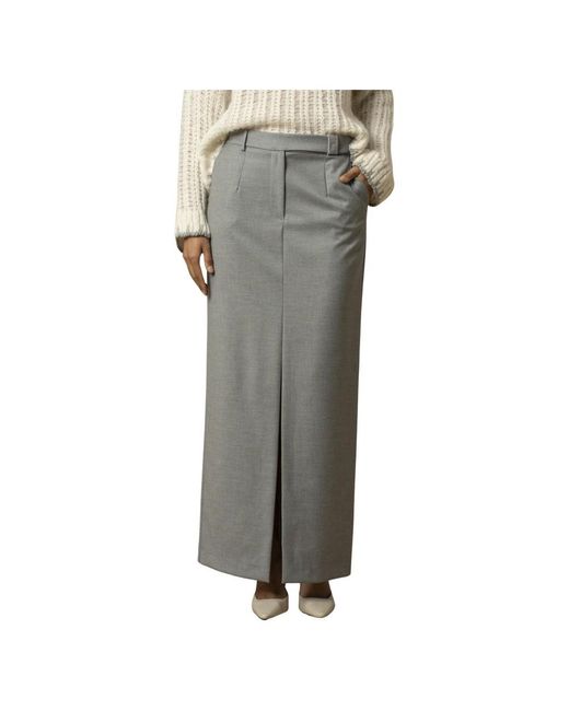 Maxi Skirts Kocca de color Gray
