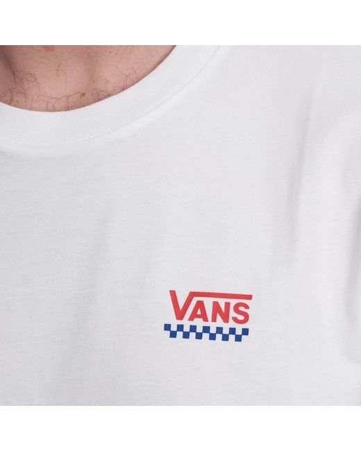 Vans Tops ,Wit ,Katoen Korte Mouw Logo T-Shirt in het White voor heren