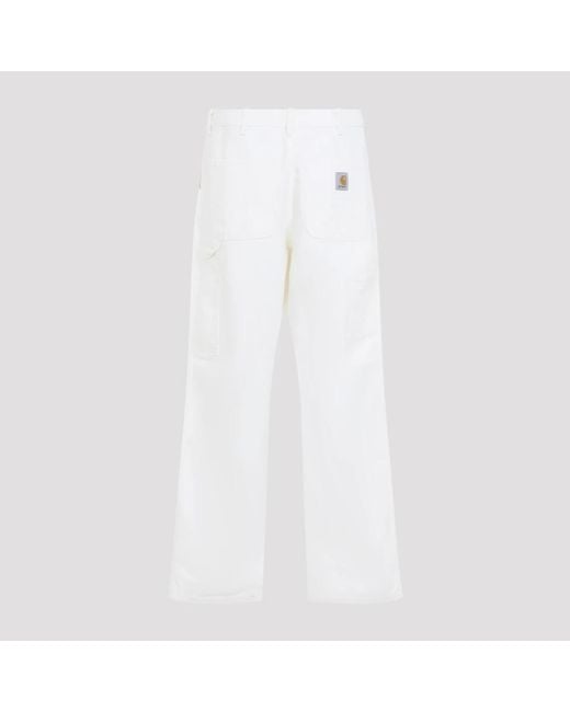 Carhartt White Wide Trousers for men