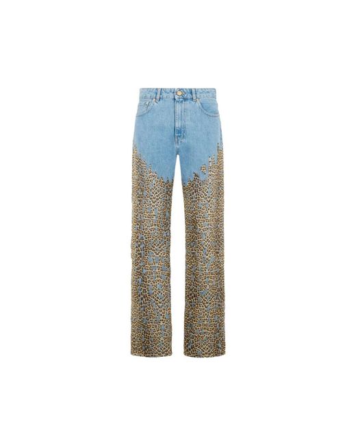 Roberto Cavalli Jeans Met Luipaardprint in het Blue