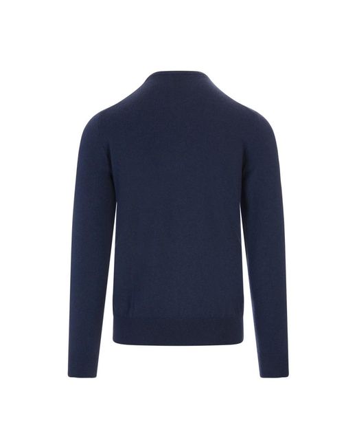 Fedeli Blue Cashmere Knitwear for men