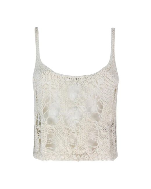 Sleeveless Tops di A PAPER KID in Gray