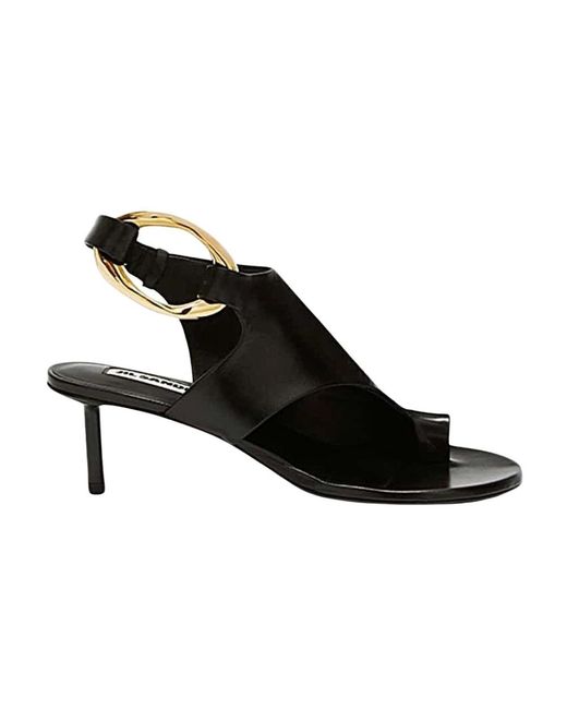 Jil Sander Black High Heel Sandals