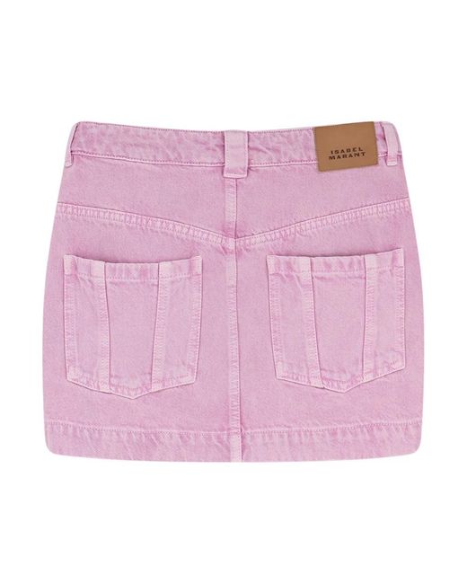 Isabel Marant Mini Denim Rok in het Pink