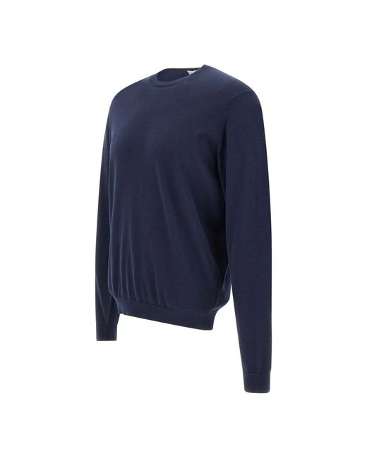 FILIPPO DE LAURENTIIS Blue Round-Neck Knitwear for men