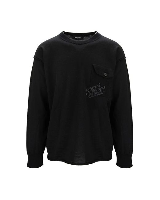 DSquared² Herren Wollpullover in Black für Herren