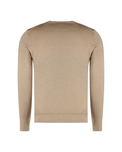 Moorer Brown Round-Neck Knitwear for men