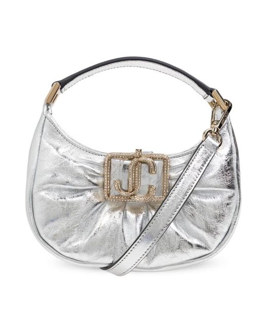 Jimmy Choo Gray Edie Hobo Mini Handtasche