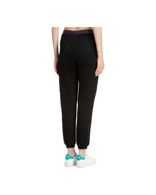 EA7 Elastische Sweatpants Met Logo in het Black