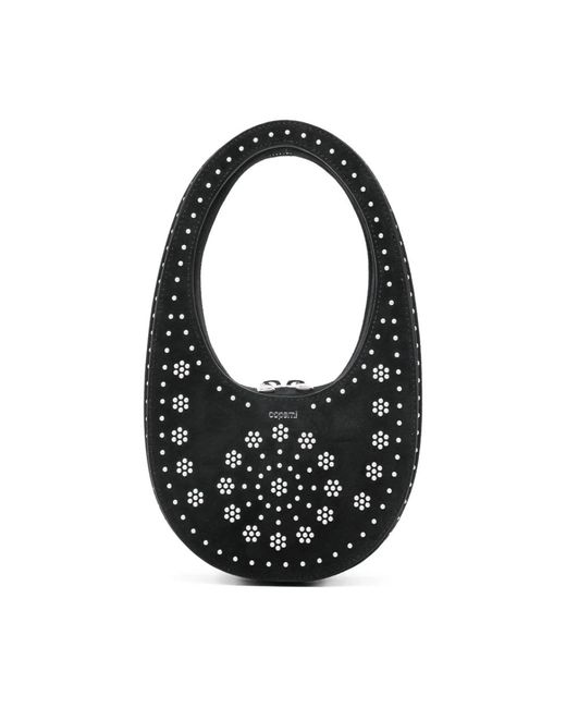 Coperni Tassen ,Zwart ,Floral Top Zip Handbag in het Black