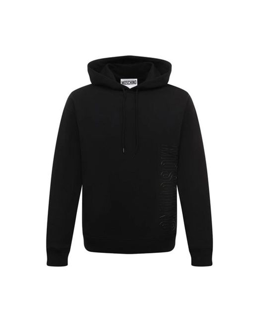 Moschino Hoodies & Sweatvesten ,Zwart ,Katoen All Over Bear Chain Sweatshirt in het Black voor heren