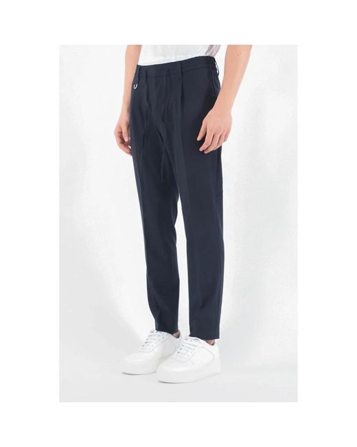 Paolo Pecora Blue Slim-Fit Trousers for men