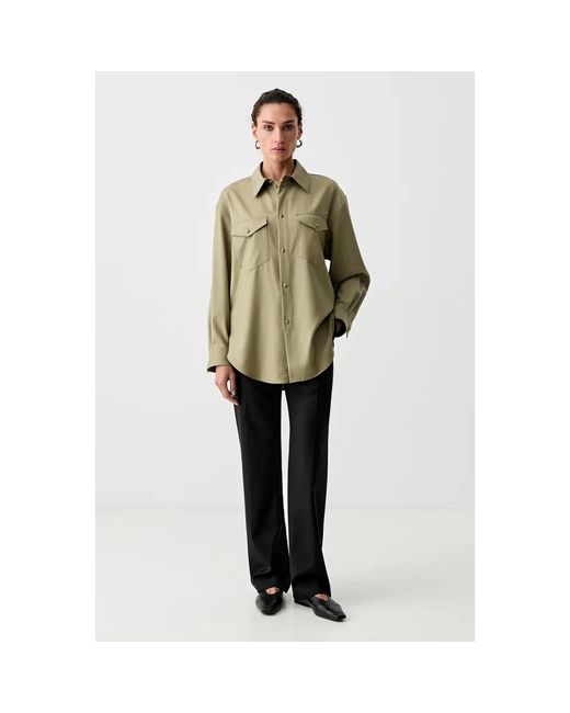KENZO Overshirt Van Scheerwol in het Green