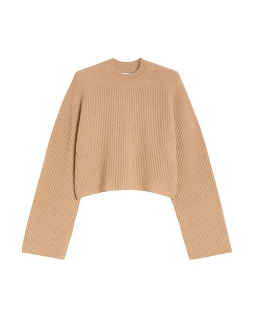 Max Mara Natural Kamelwolle Kaschmir Pullover