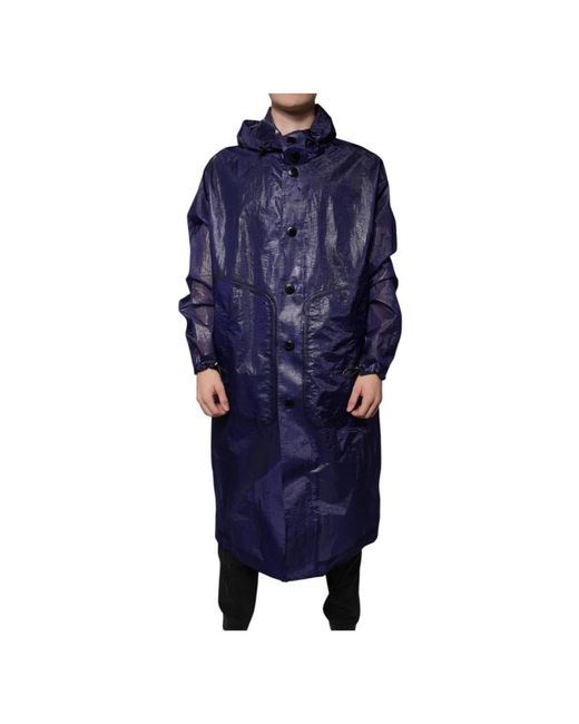 Dolce & Gabbana Blue Rain Jackets for men