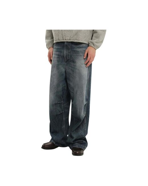 1989 STUDIO Gray Wide Jeans for men