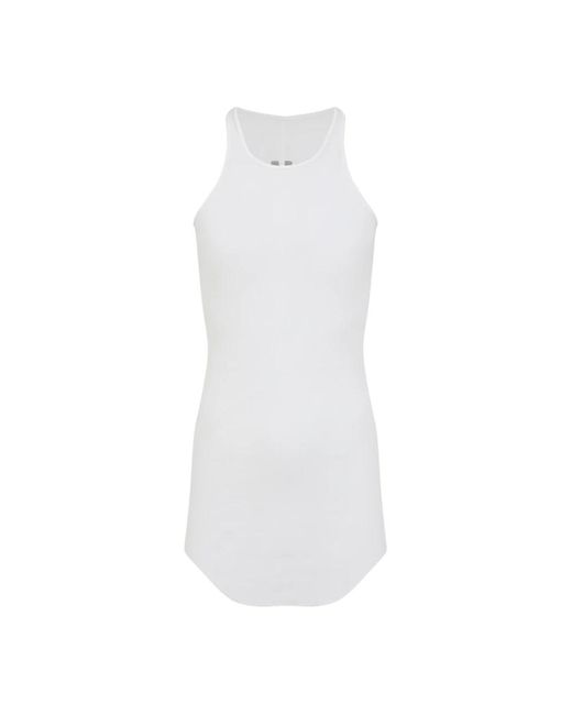 Rick Owens Basic Rib Tank in White für Herren