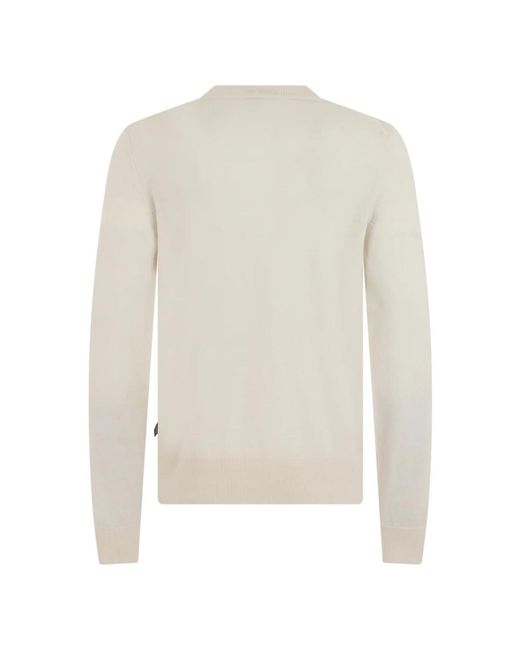 Boss White Round-Neck Knitwear for men