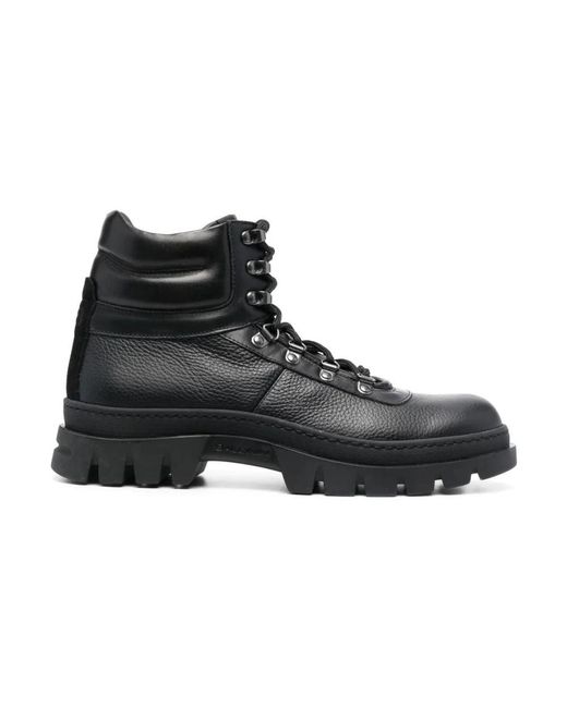 Baldinini Black Lace-Up Boots for men