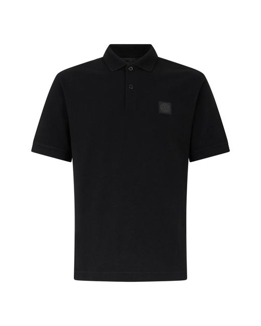 Stone Island Black Polo Shirts for men