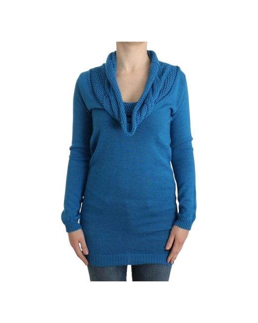 CoSTUME NATIONAL Blue Round-Neck Knitwear