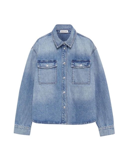 Anine Bing Blue Denim Shirts