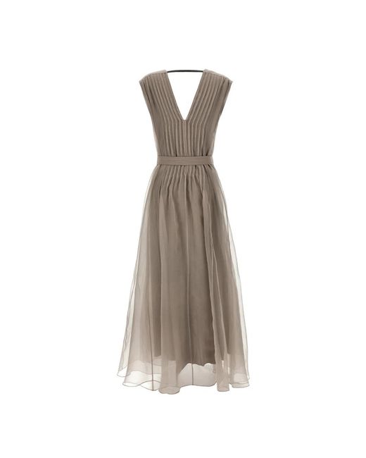 Brunello Cucinelli Brown Maxi Dresses