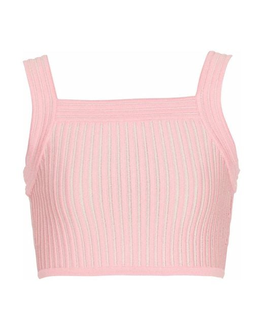 Sleeveless Tops di Balmain in Pink