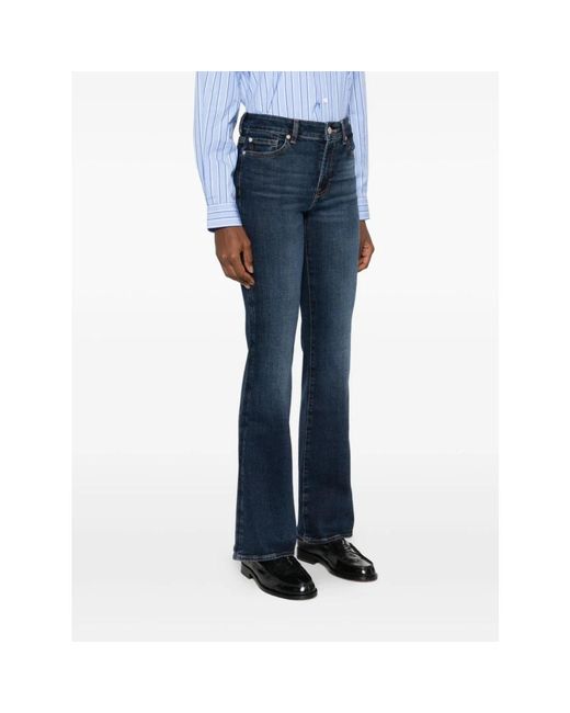 7 For All Mankind Blue Boot-Cut Jeans