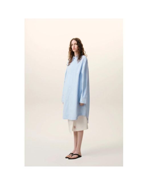 AMI Blue Shirt Dresses