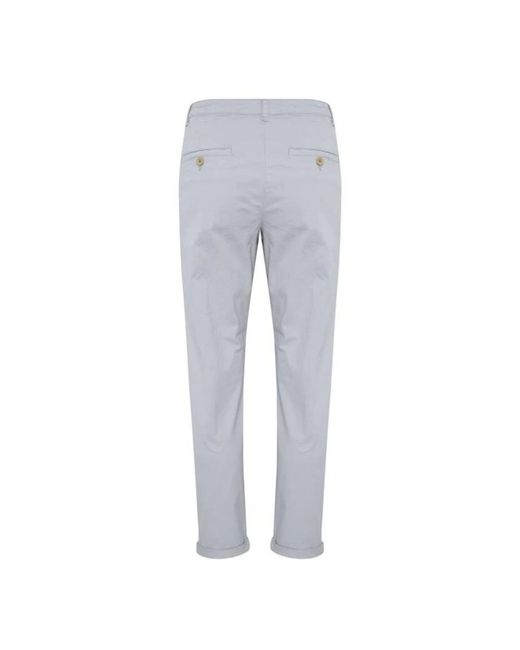 Part Two Broeken ,Grijs ,Leer Klassieke Quarry Broek Met Knoopdetail in het Gray