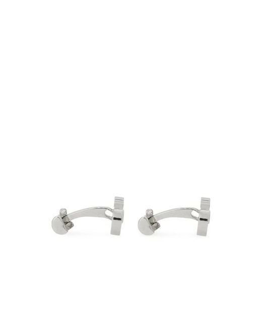 Ferragamo White Clips Bars for men