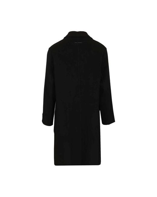 MM6 by Maison Margiela Black Single-Breasted Coats for men