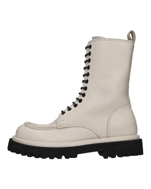 Officine Creative Natural Lace-Up Boots