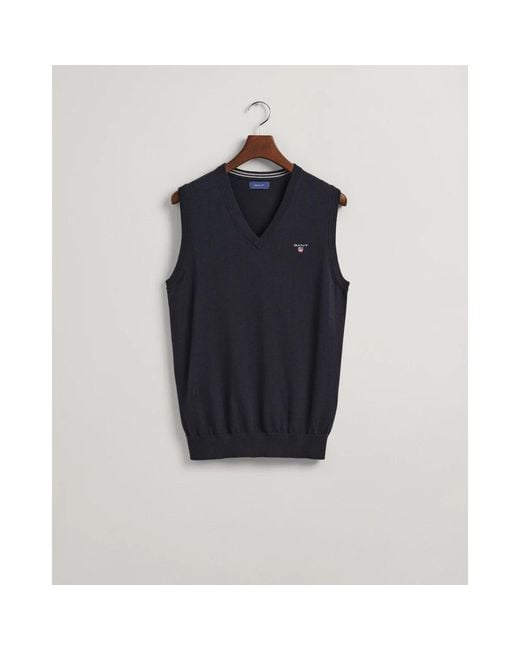 Gant Blue Sleeveless Jumpers for men