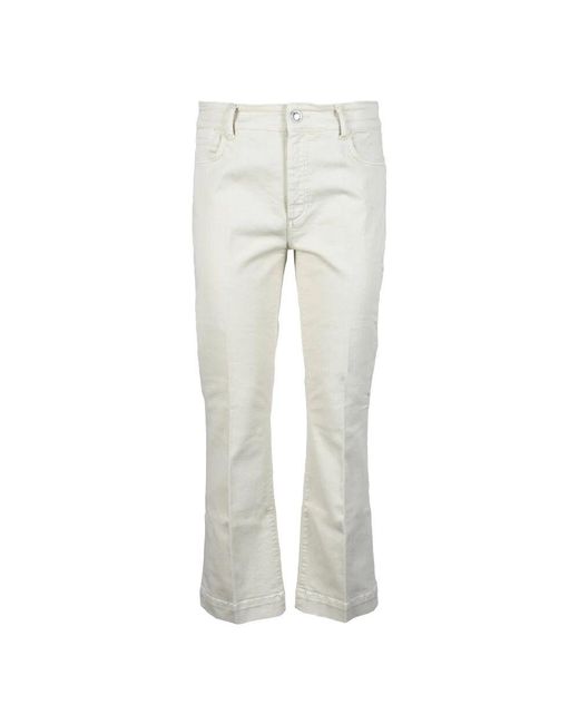 Sportmax Gray Slim Fit Hose Aus Baumwollmischung