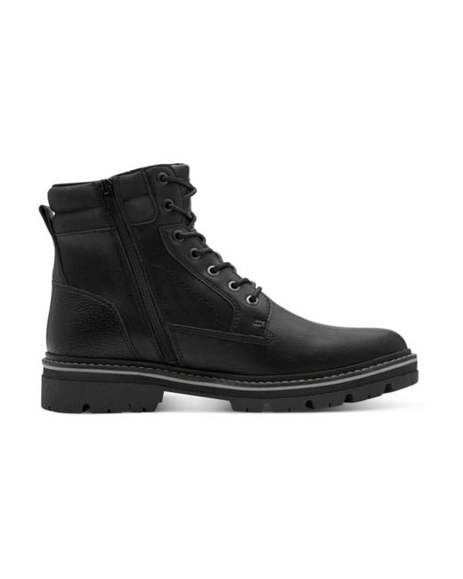 S.oliver Black Lace-Up Boots for men