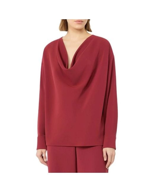 Max Mara Overhemden ,Rood ,Blouse in het Red