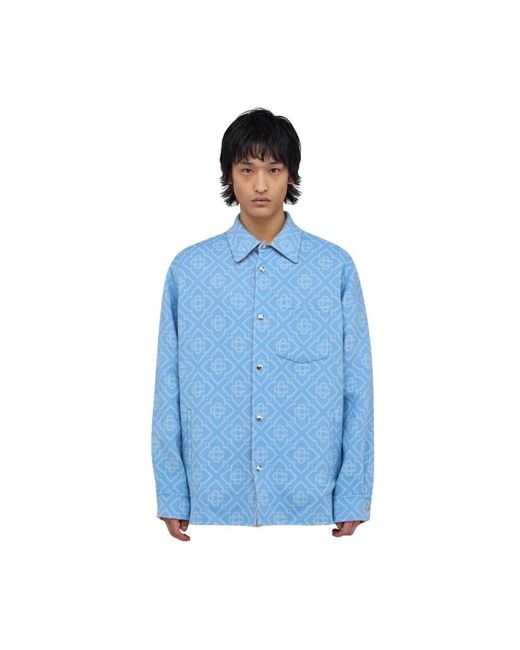 Casablanca Blue Casual Shirts for men