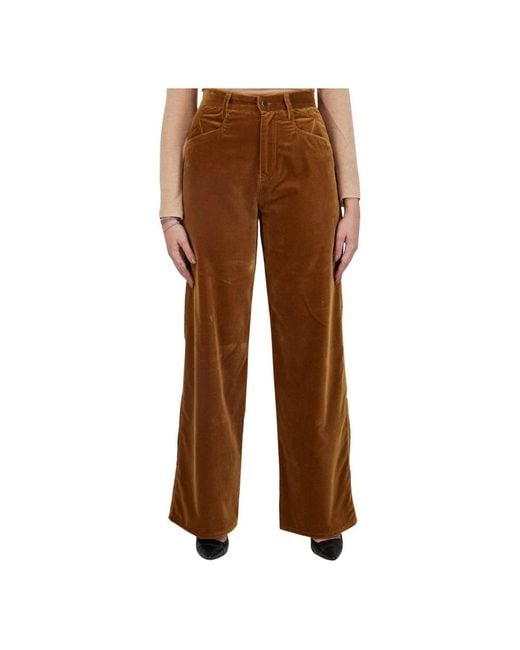Kiton Brown Wide Trousers