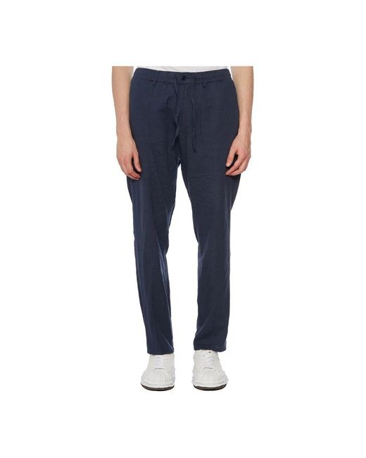 Daniele Alessandrini Leinenhose mit kordelzug in Blue für Herren