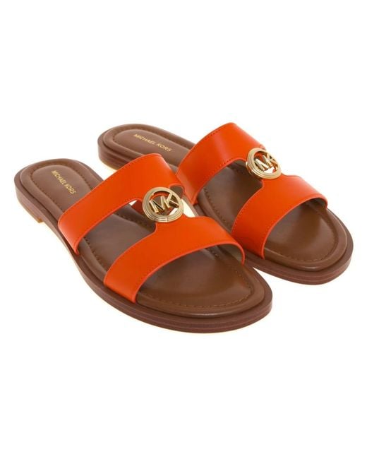 Michael Kors Brown Sliders