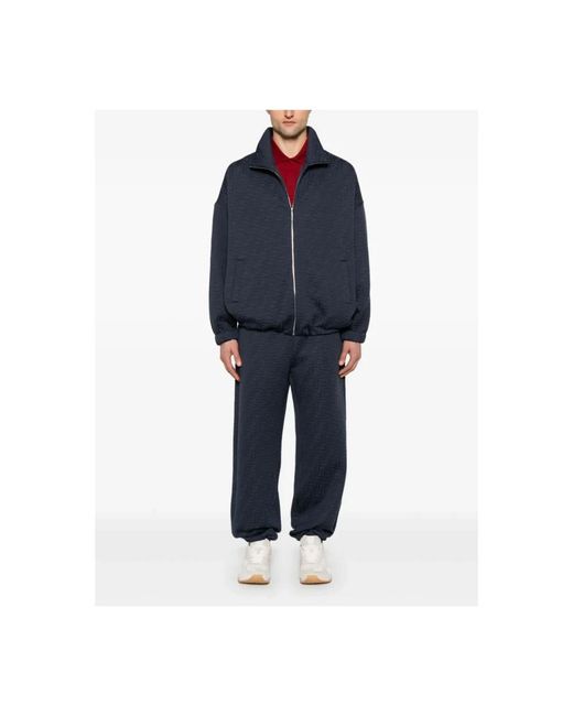 Fendi Broeken ,Blauw ,Katoen Blauwe Elastische Taillebroek Gemaakt in het Blue voor heren