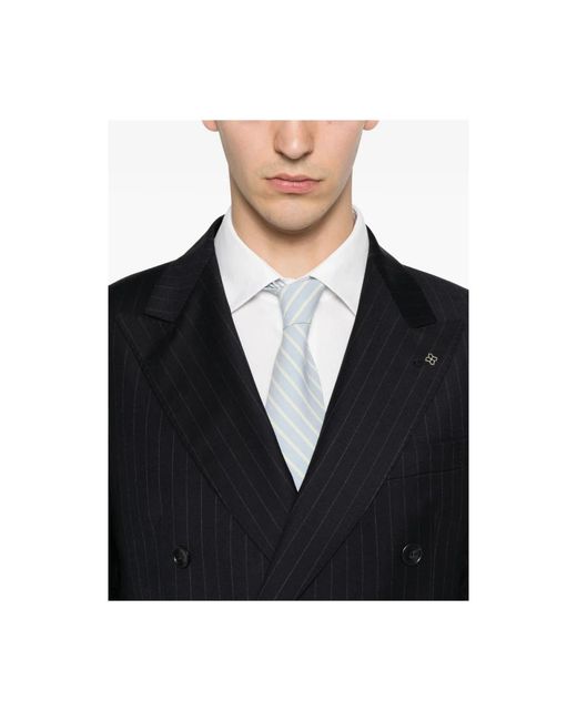Tagliatore Kostuums ,Blauw ,Wol Double-Breasted Pak in het Black voor heren