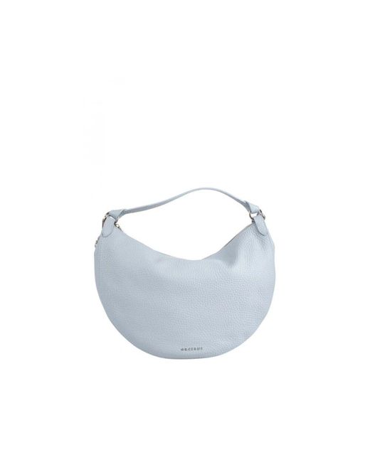 Orciani Blue Stilvolle Lederhandtasche