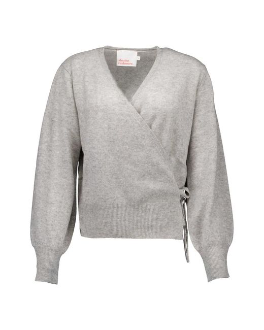ABSOLUT CASHMERE Gray Cardigans